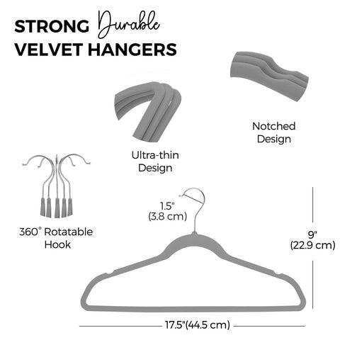 House Day velvet hangers help create a tidy, accessible wardrobe.