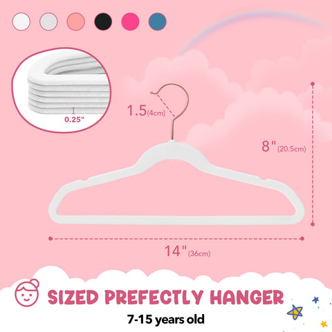 HOUSE DAY velvet kids hangers bulk packaging for easy closet refresh