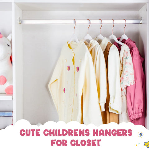 HOUSE DAY velvet kids hangers 14-inch ultra-thin profile maximizes closet space