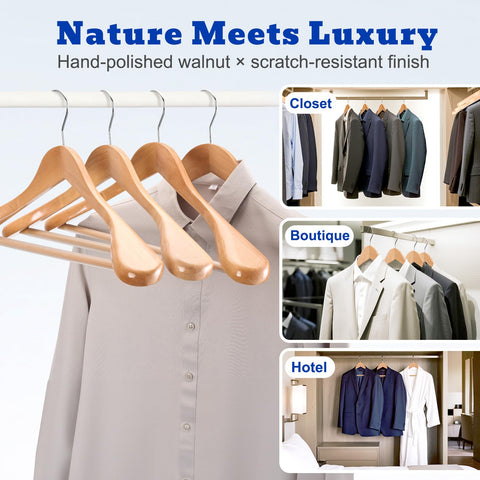 House Day wide-shoulder design preserves collars and garment shape.