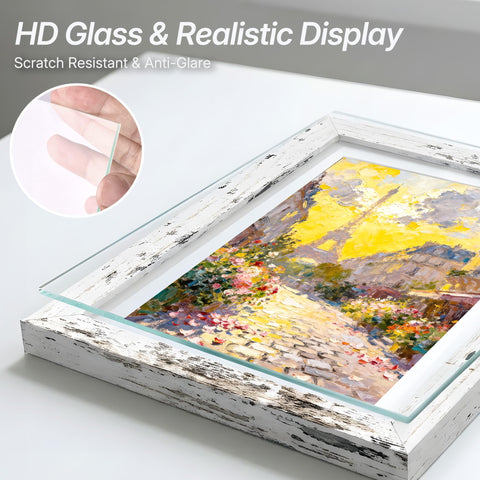 HOUSE DAY wooden frame with rustic texture and white coating complements rustic decor