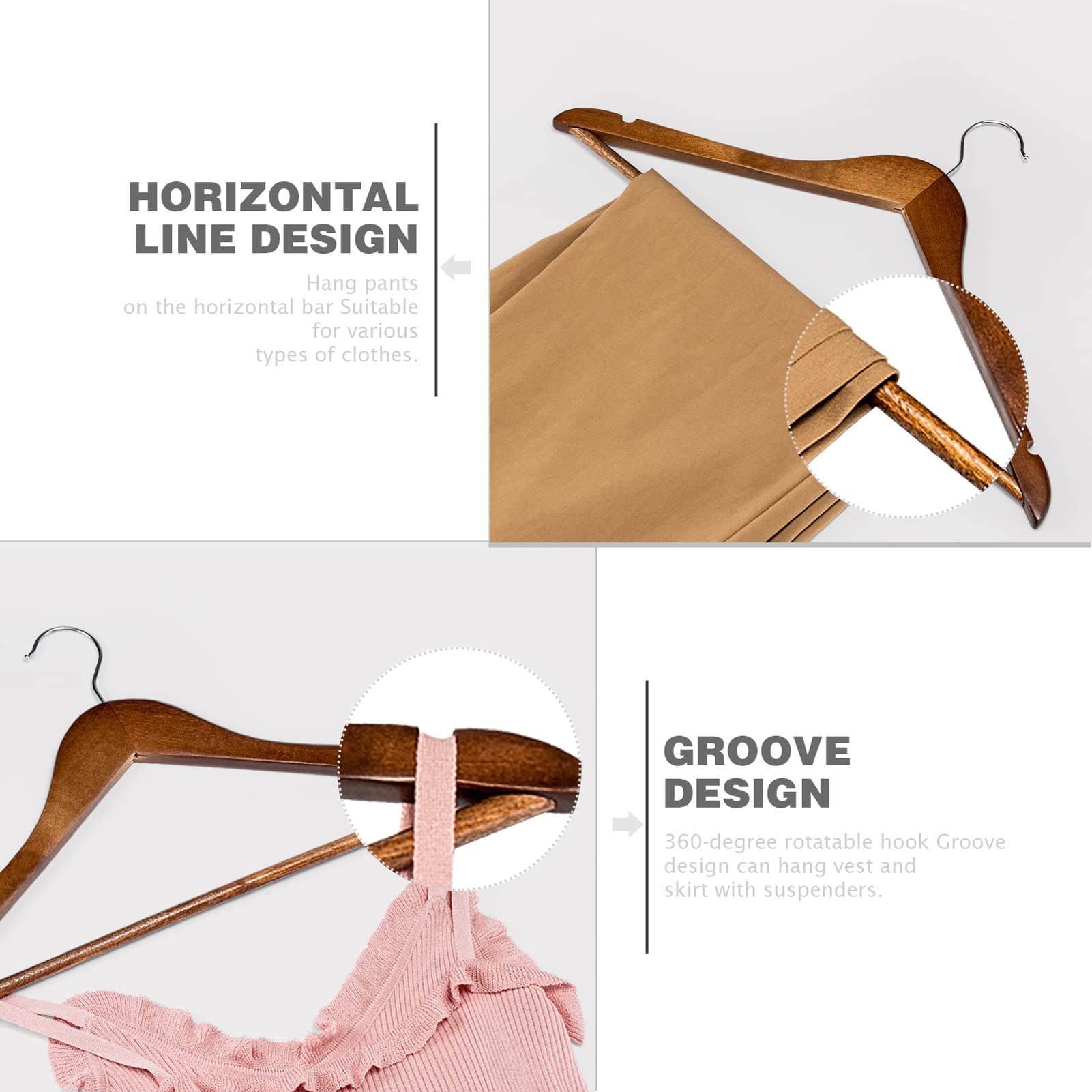 HOUSE DAY contoured shoulders preserve garment shape and reduce creases.