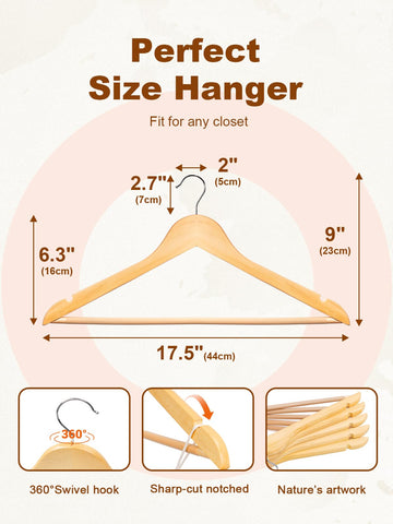 House Day hanger measures 17.5 inches long and 0.5 inch thick.