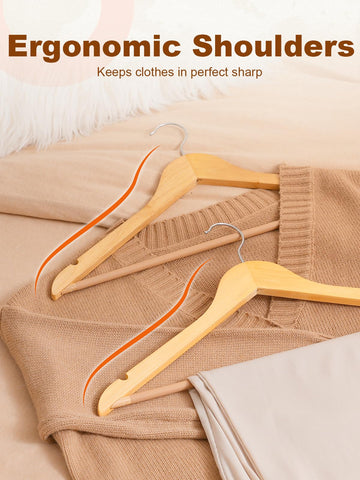 House Day hangers have vinyl-coated pants bar for secure grip on garments.