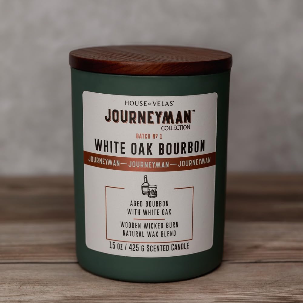 House of Velas Journeyman wooden wick crackle close-up for cozy evenings