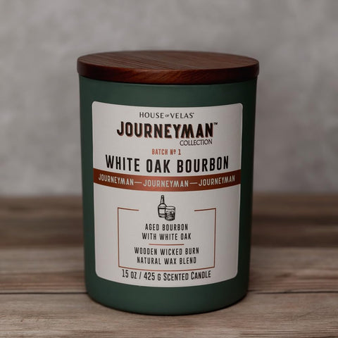 House of Velas Journeyman wooden wick crackle close-up for cozy evenings