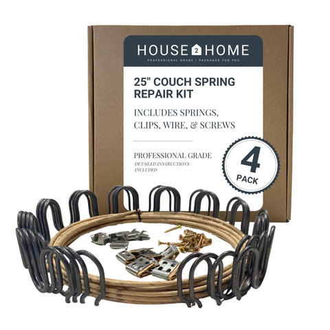 House2Home 25-inch couch spring repair kit restores cushion support for sagging sofas.
