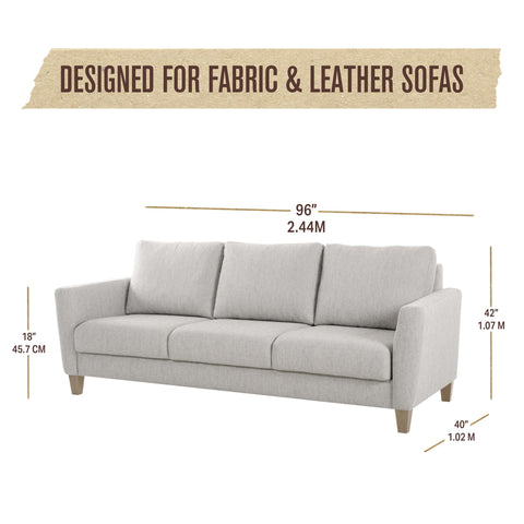 Houseables clear vinyl slipcover is easy to wipe clean