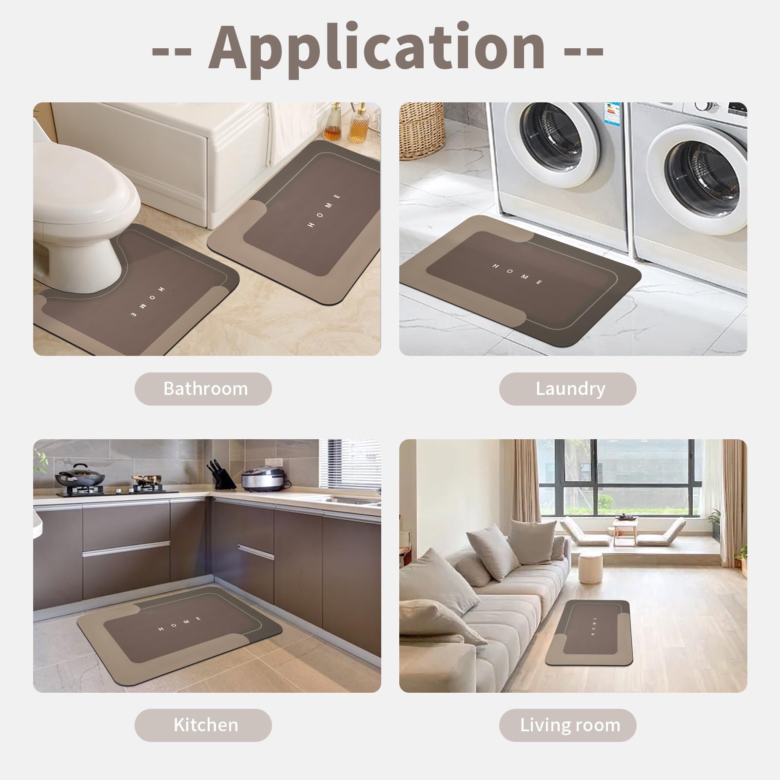 Housego easy-clean mat that is machine washable for simple upkeep