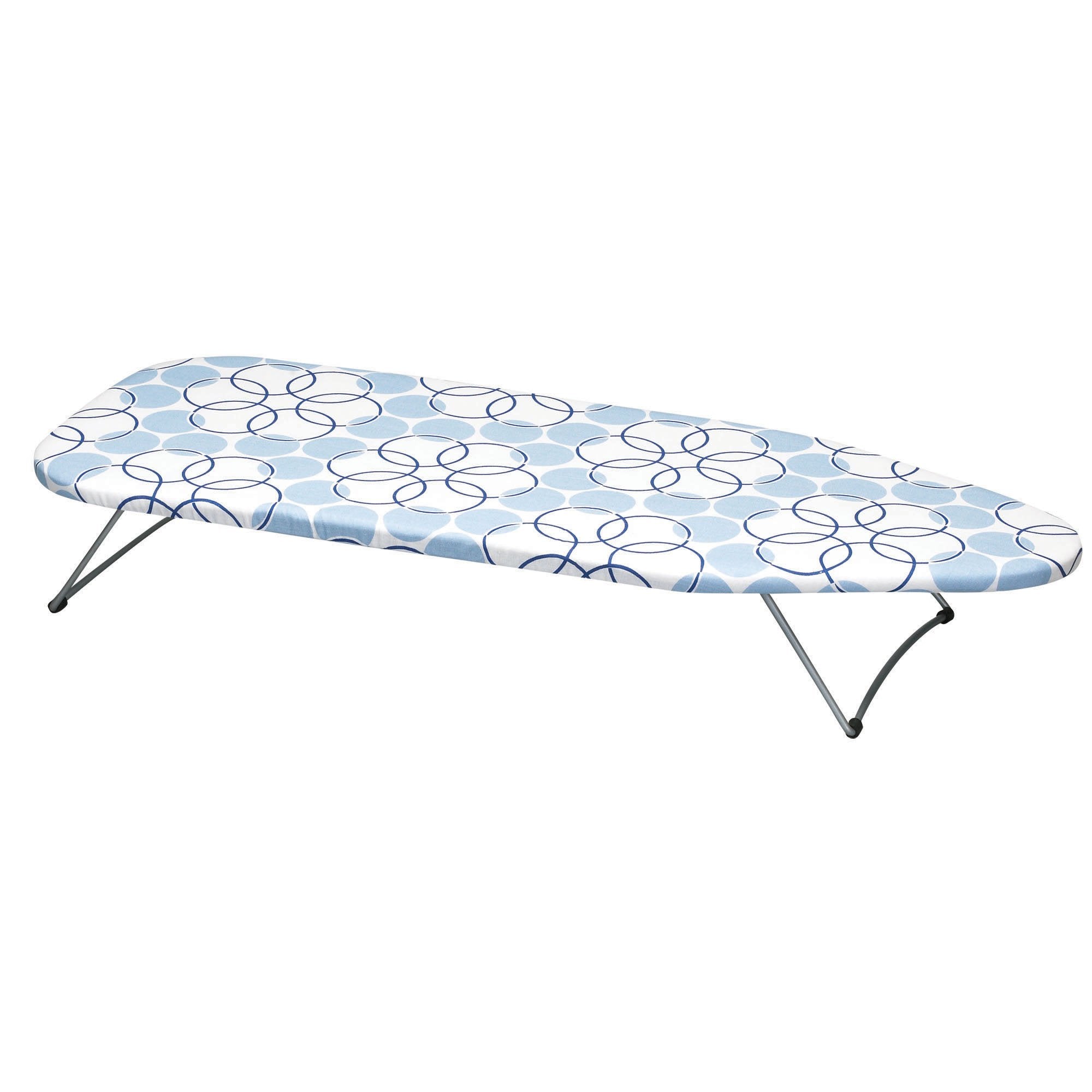 Household Essentials 122101 table top ironing board with steel mesh top for stability.