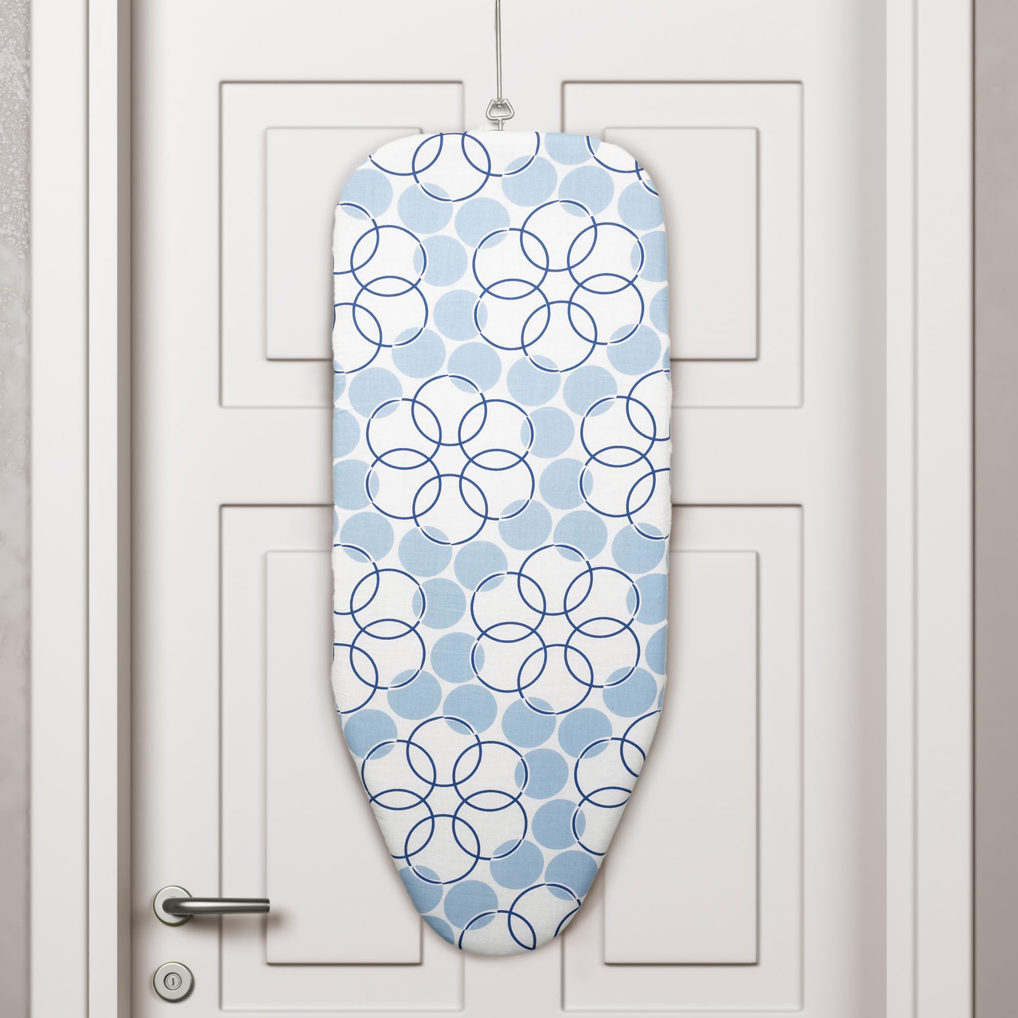 Household Essentials 122101 swivel hook enables hanging behind a door.