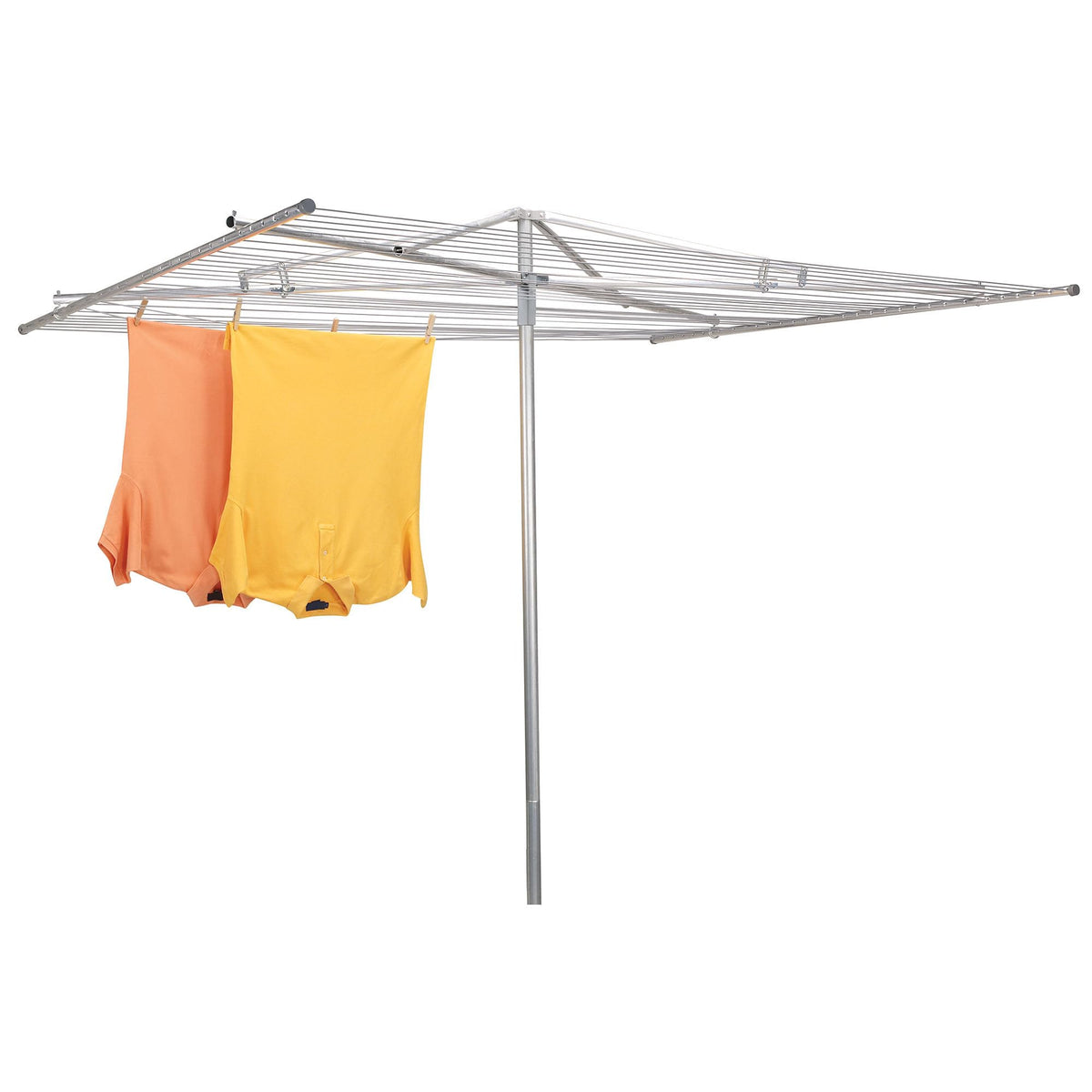 Household Essentials 17130-1 rotary umbrella drying rack with pivot top for easy loading