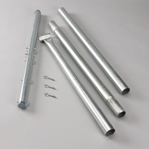 Household Essentials 2in diameter pole provides strong support for heavy fabrics.