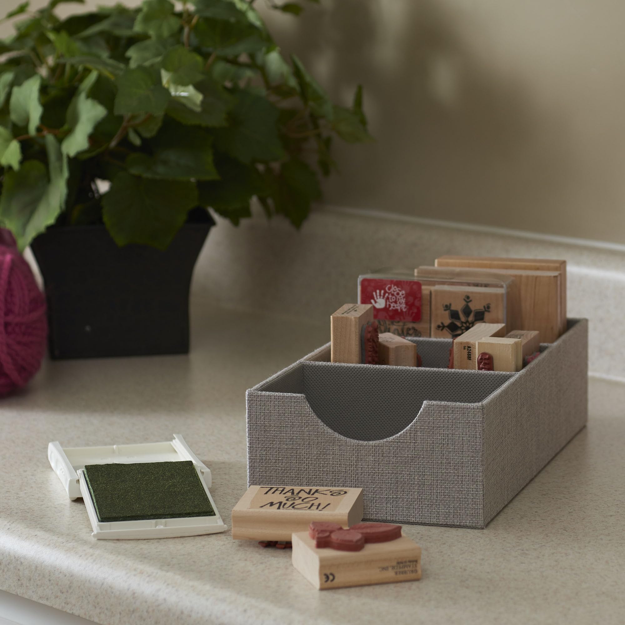 Household Essentials 2-pack organizer on a drawer, showcasing slim fit
