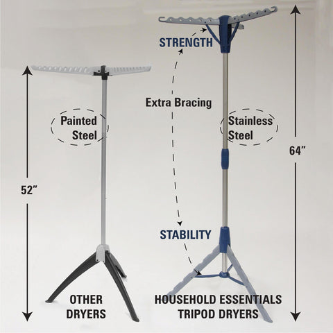 Household Essentials 5009-1 rack in use with a full laundry load