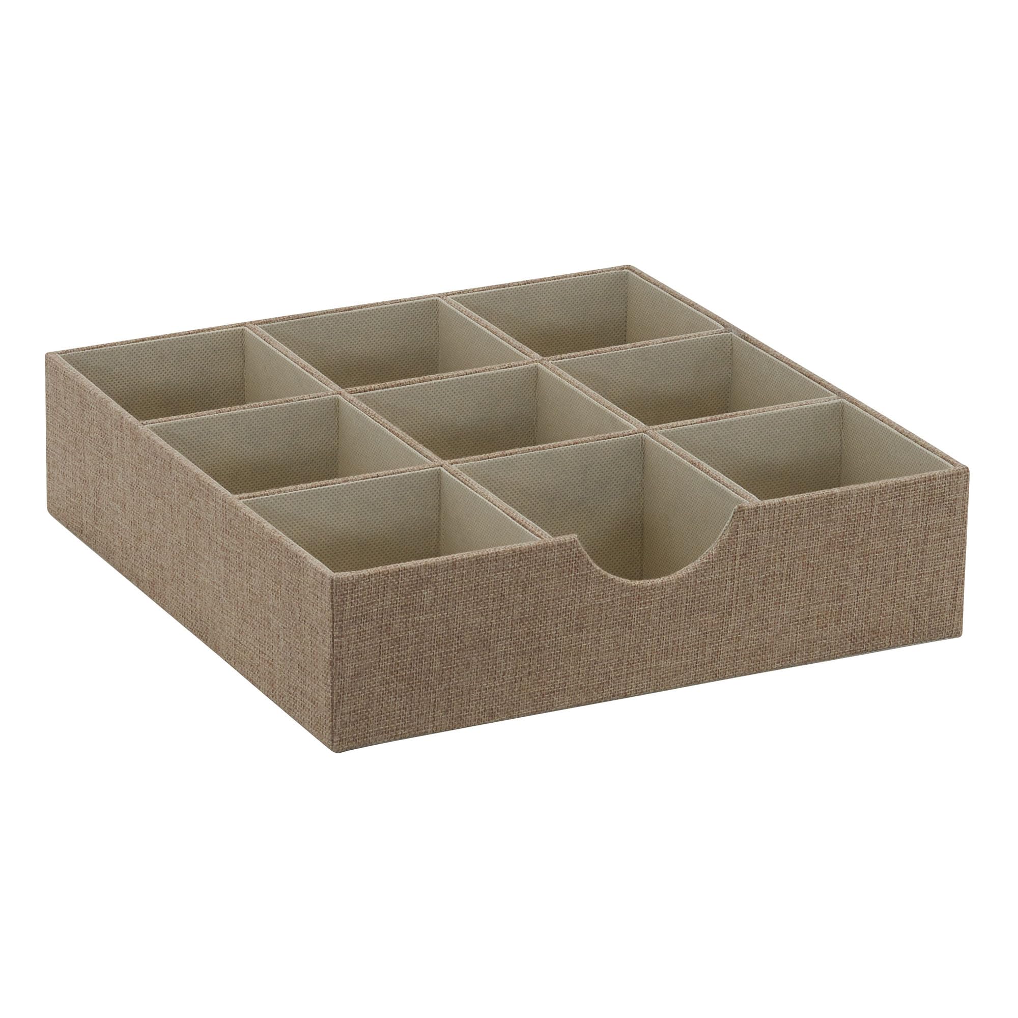 Household Essentials 723-1 drawer organizer with soft fabric cover protects contents and keeps them neatly separated.