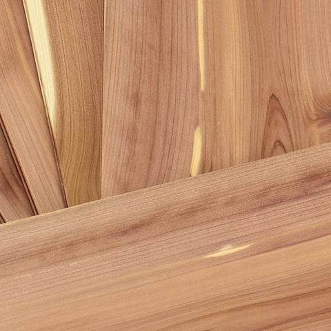 Household Essentials Cedarline panel dimensions reveal slim 0.36 inch thickness.