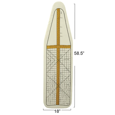Sewing-guide design on Household Essentials Deluxe pad doubles as a portable sewing table for small projects.