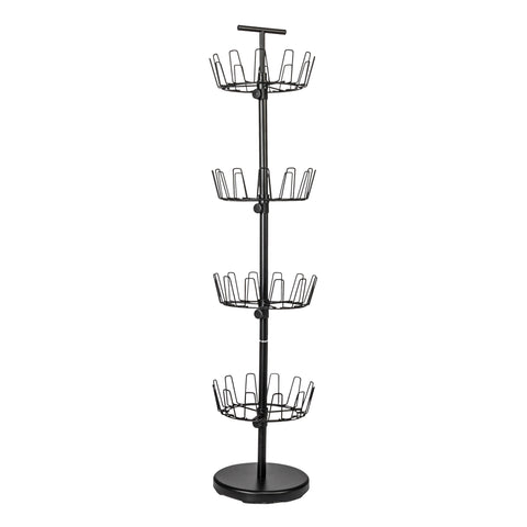 Invert tiers to display high heels while saving closet floor space