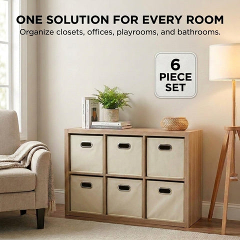 Household Essentials durable fiberboard frame and fabric lining support varied items.