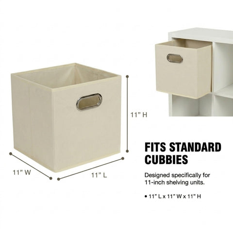 Household Essentials 6-piece bins are stackable for compact indoor storage.