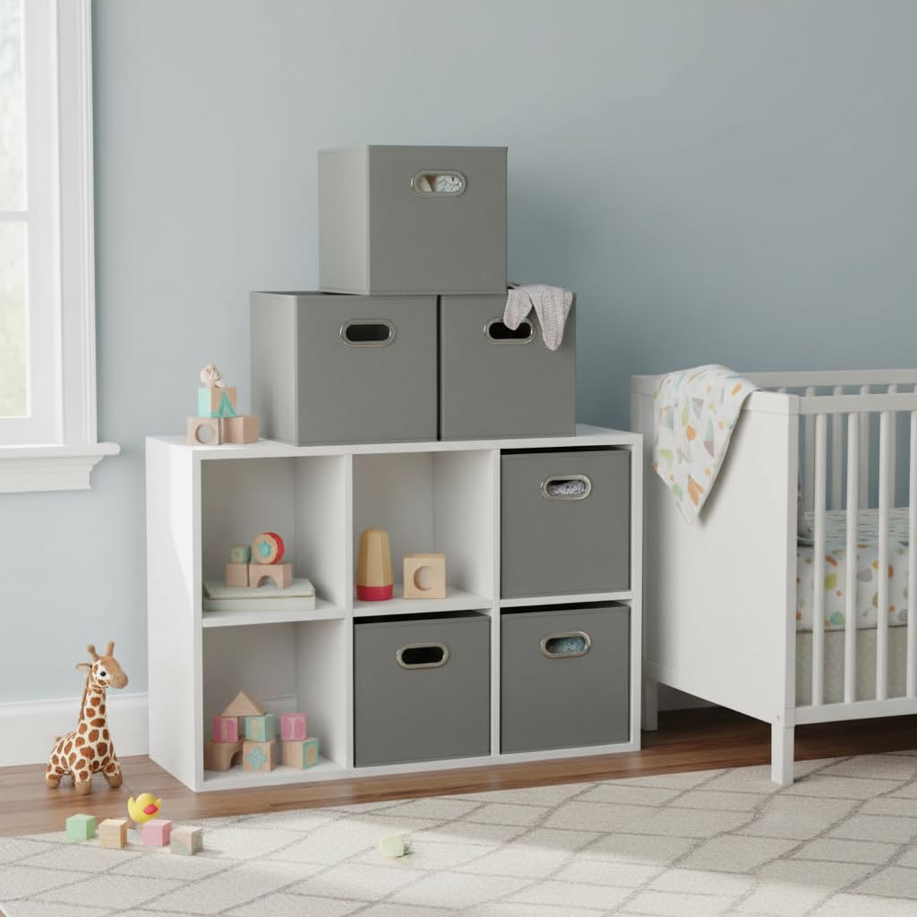 Household Essentials fiberboard sides provide rigid support for books and art supplies.