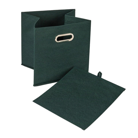 Household Essentials foldable storage cubes in a dorm or home office for organized spaces