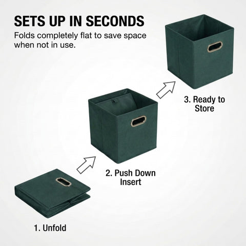 Household Essentials foldable storage cubes top view for compact closet setup