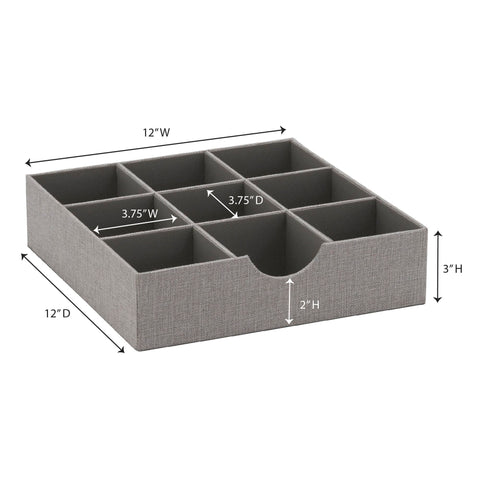 Household Essentials nine compartments ideal for jewelry and accessories.