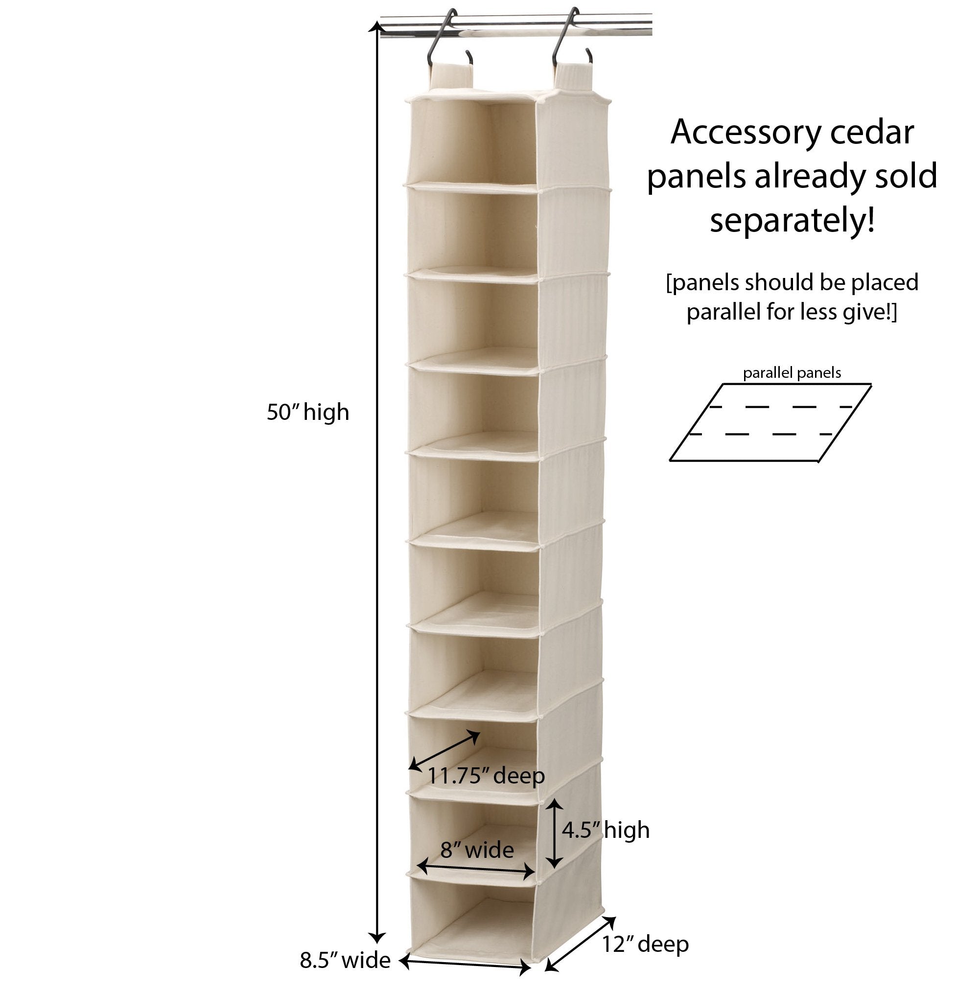 Household Essentials organizer with open front for quick shoe selection and access.
