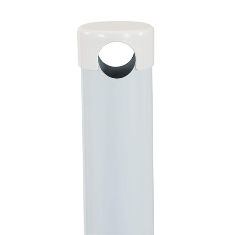 Household Essentials Mega Outdoor Clothesline white finish resists rust for outdoor durability.