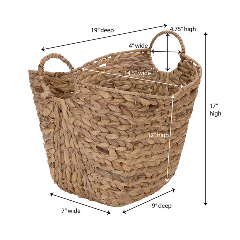 Household Essentials ML-4002 basket for blankets stored in living rooms.