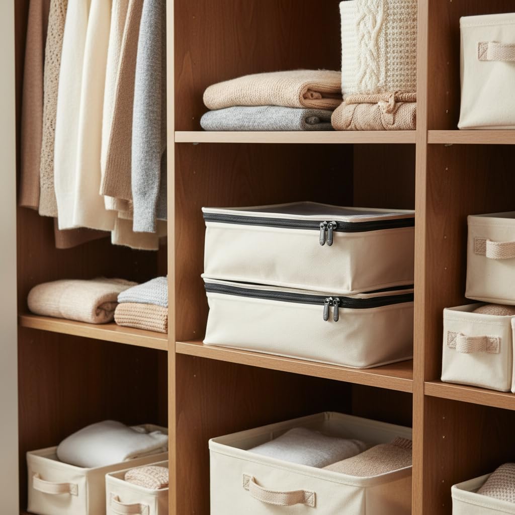 Natural cotton canvas with sturdy construction for long-term garment care.