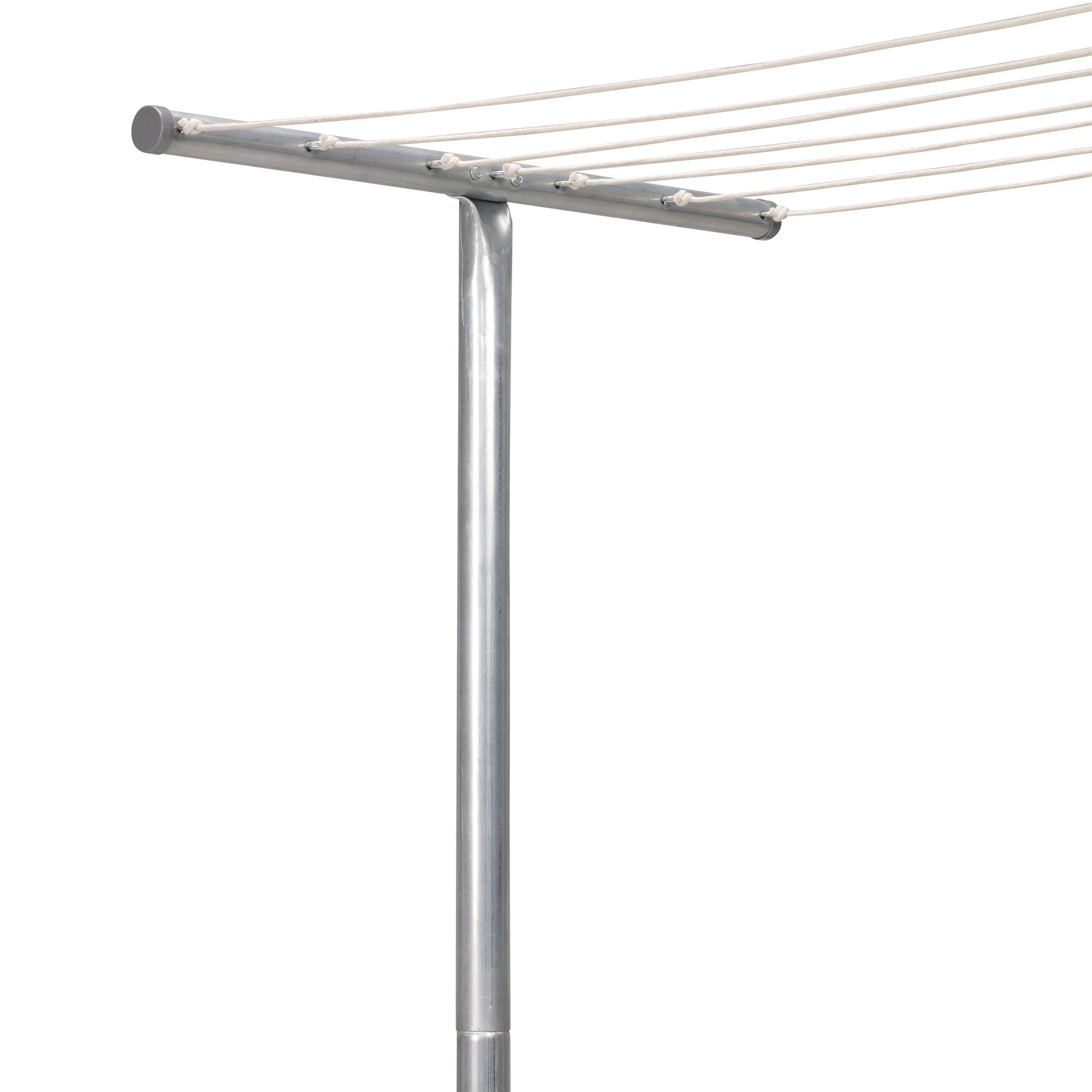 Household Essentials outdoor clothesline T-post stands 90 inches tall for year-round drying.