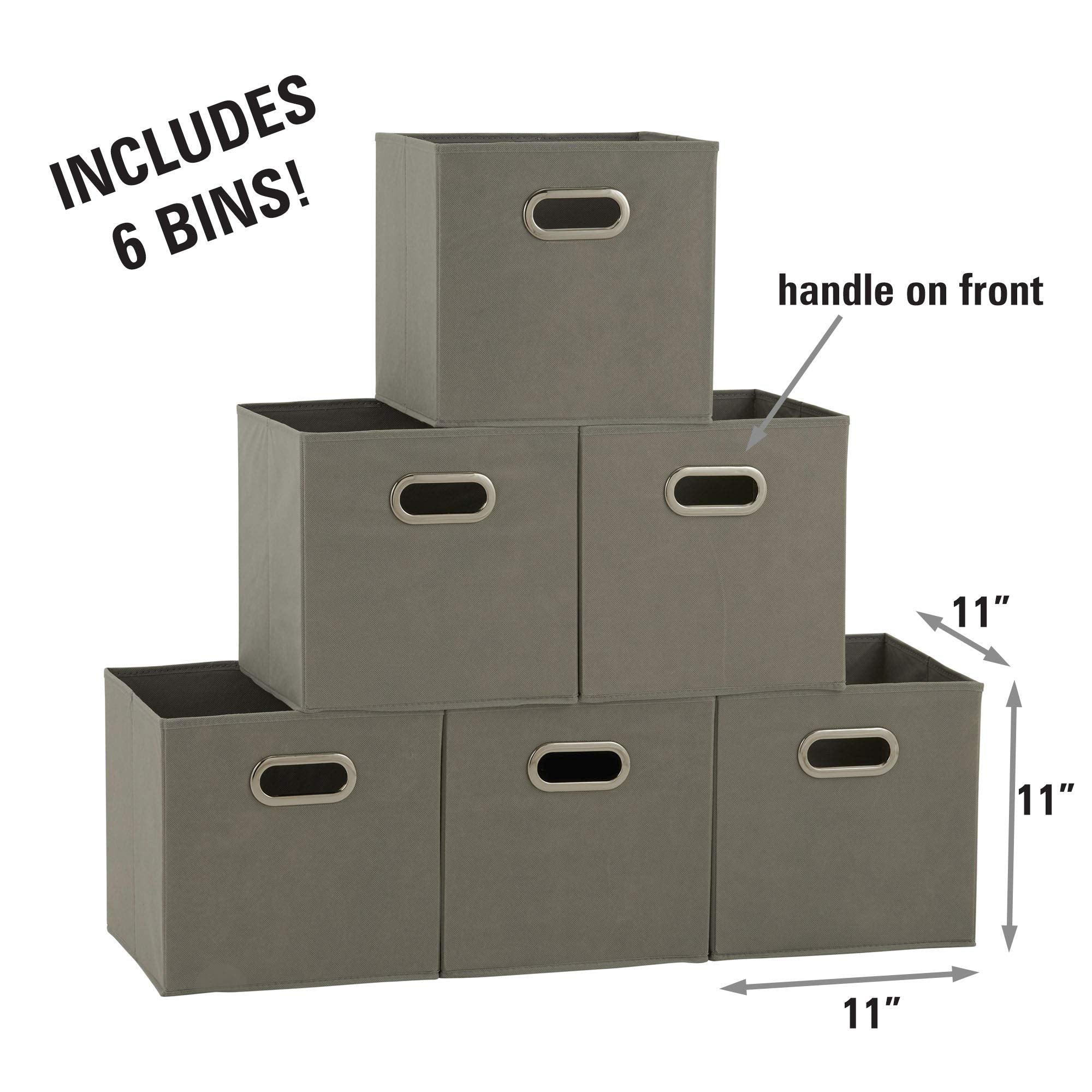Household Essentials six-piece set stacked neatly to maximize vertical storage space.