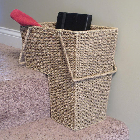 Dimensions of Household Essentials stair basket designed for 16x10 inch steps