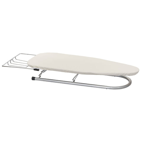 Household Essentials tabletop ironing board, fully extended for efficient ironing in tight spaces.