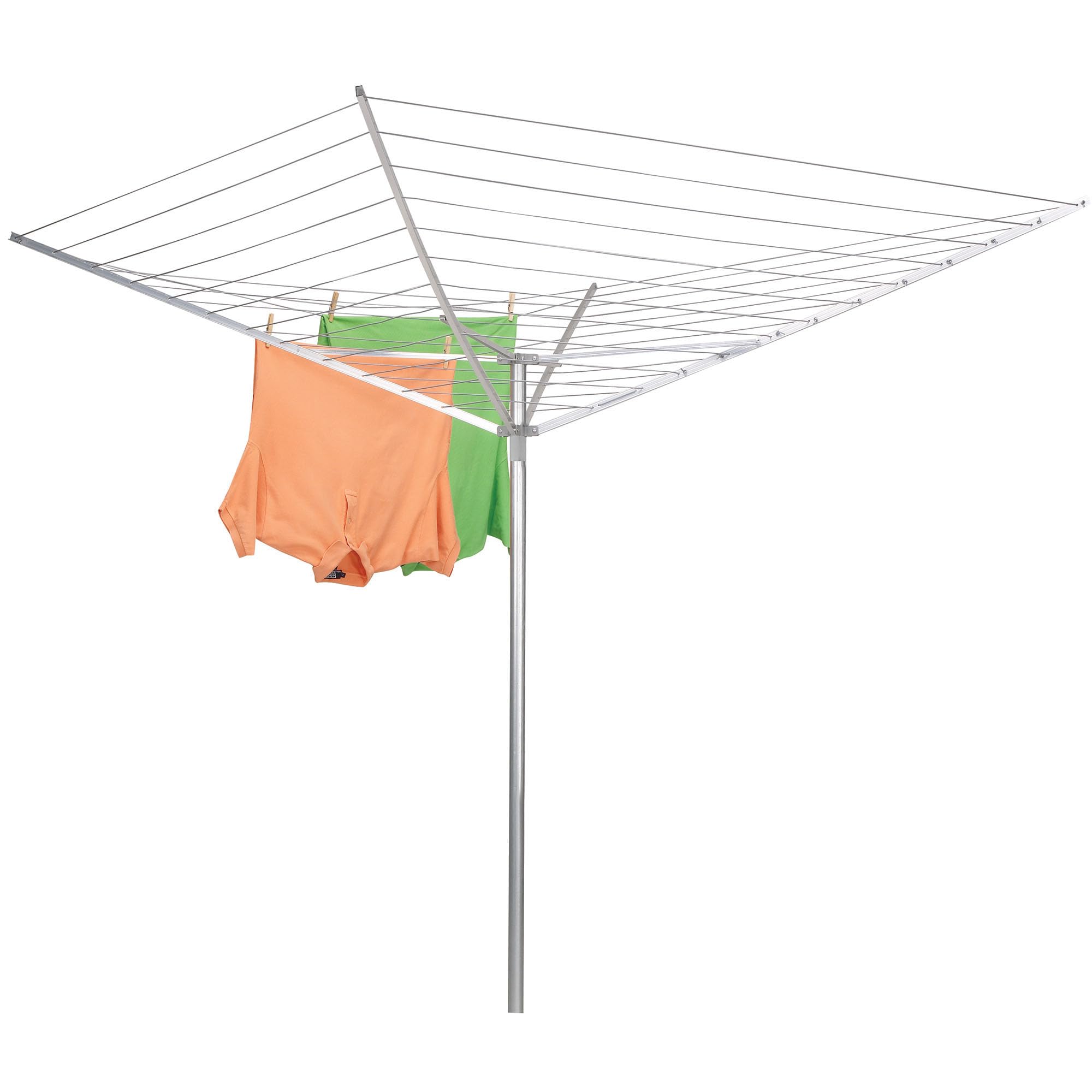 Household Essentials umbrella dryer with rotating base for easy access and outdoor air drying.