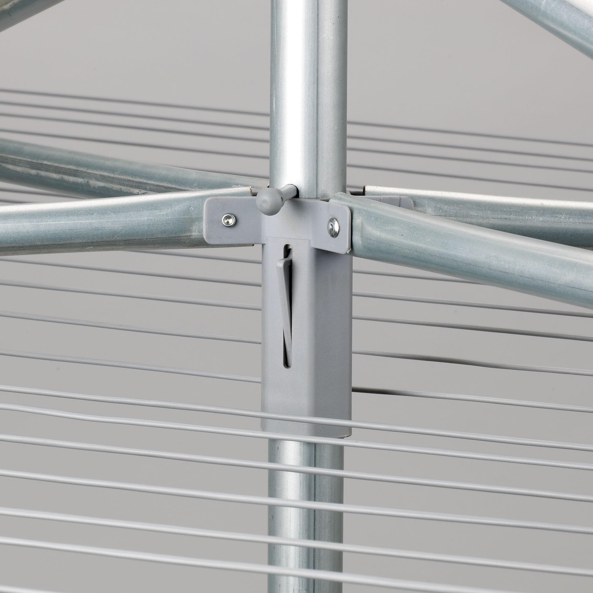 Household Essentials drying rack features rust-free aluminum arms for durable outdoor use.