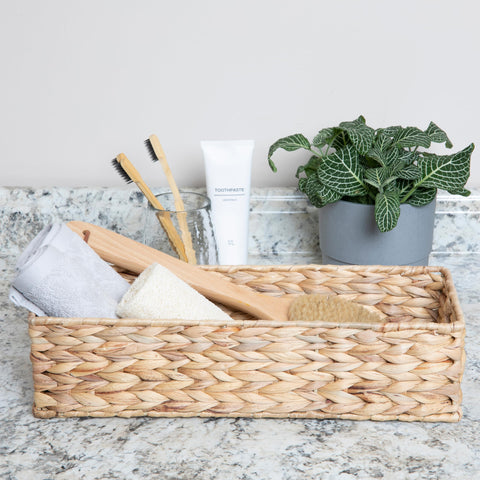 Pantry arrangement demonstrates compact footprint and tidy storage.