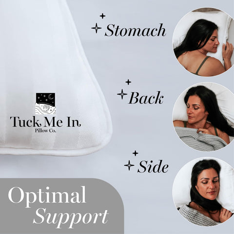 Houseify Tuck Me In Pillow 40-degree elevation supports ergonomic neck alignment.