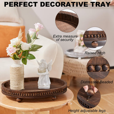 HouseJoy wooden tray with detachable legs adds flexible styling options.