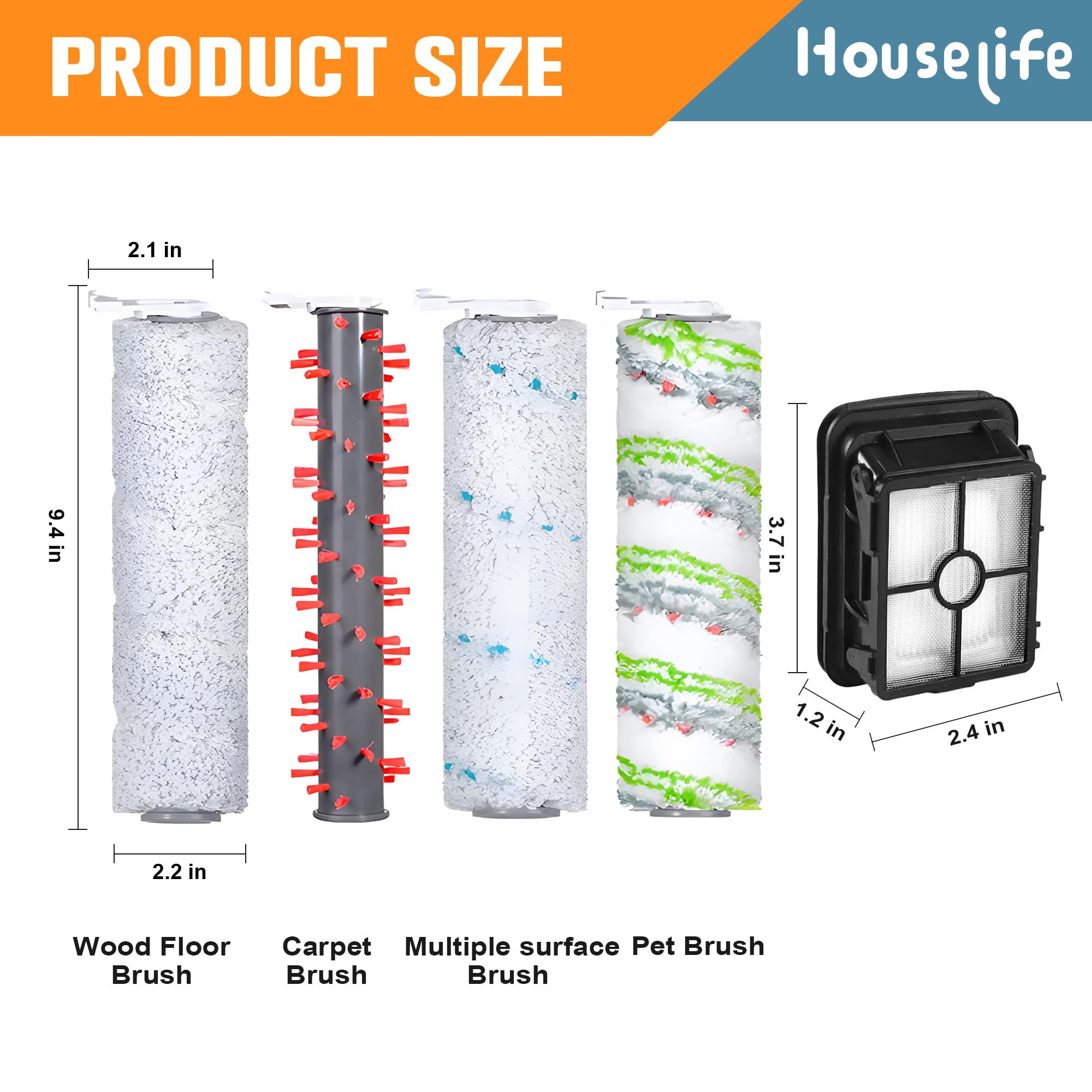 Houselife CrossWave area rug brush roller tackles fibers evenly for refreshed rug textures