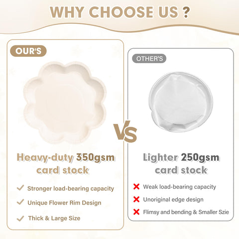 Houuqe ivory napkins 6.5inch soft absorbent for quick cleanup