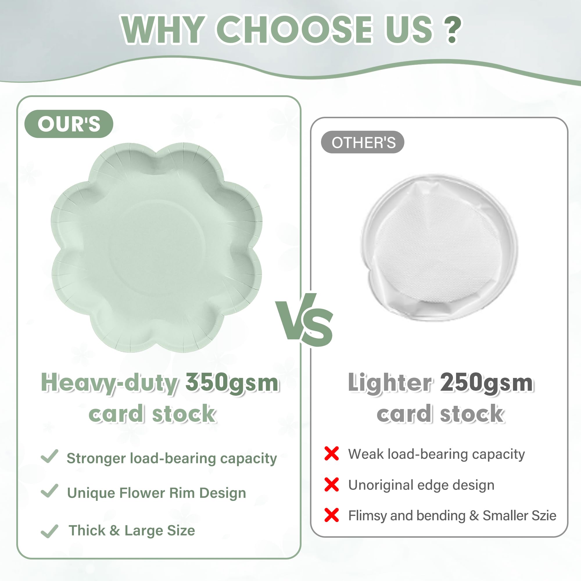 Houuqe sage green 6.5 inch napkin, two-layer and highly absorbent.