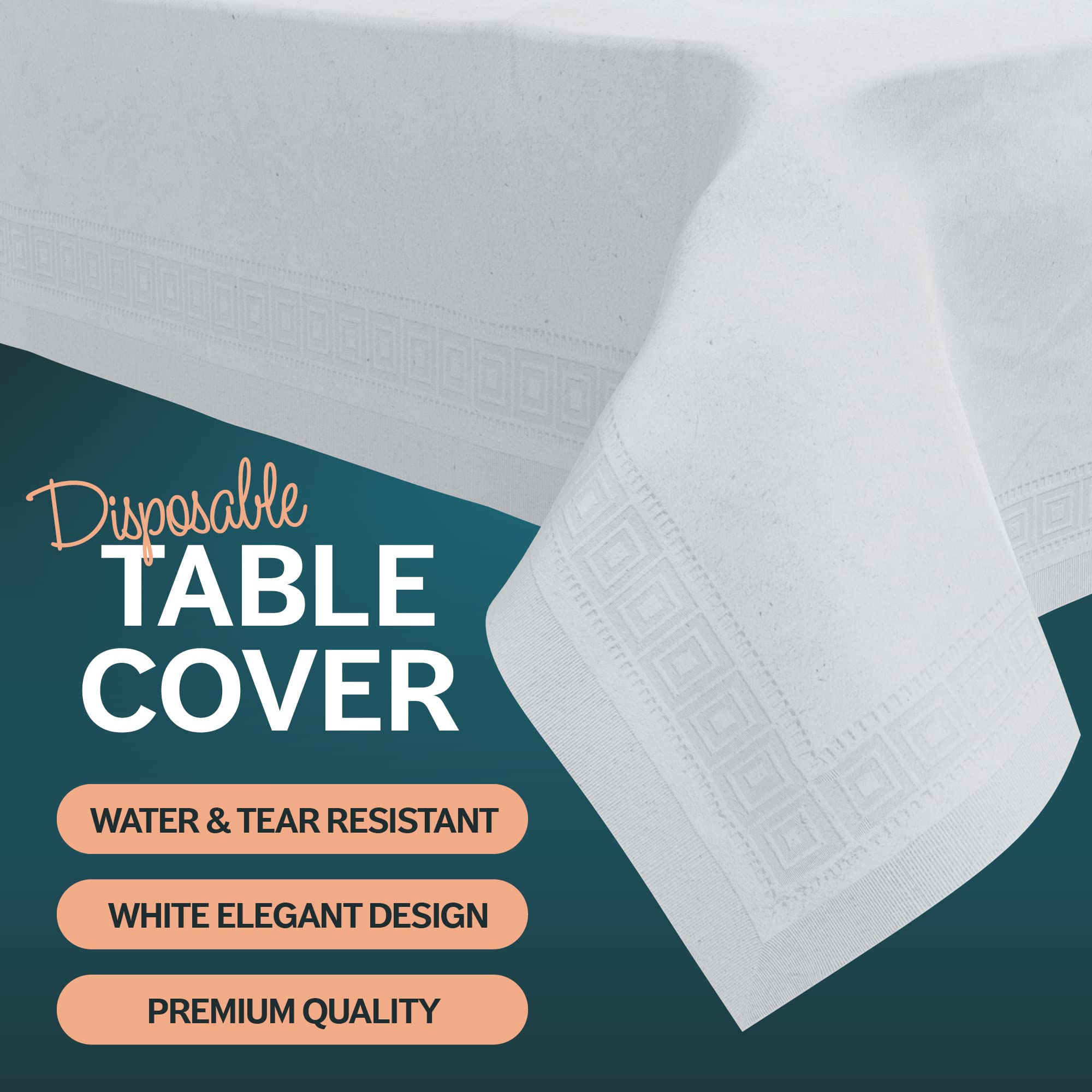 HOUZZKINGZ USA disposable tablecloth for quick cleanup after events.
