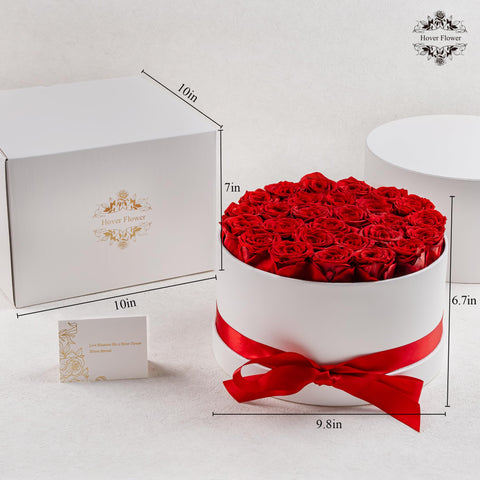 Hover Flower Gift Box with Ribbon ready for gifting