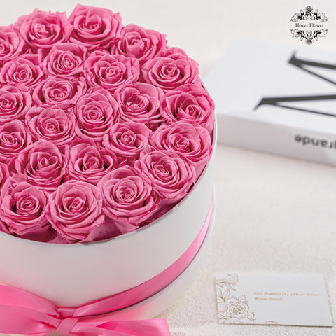Two-year lasting beauty promise of Hover Flower preserved roses.