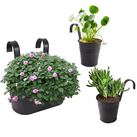 HowRU oval hanging pot set designed for larger herbs and blooms
