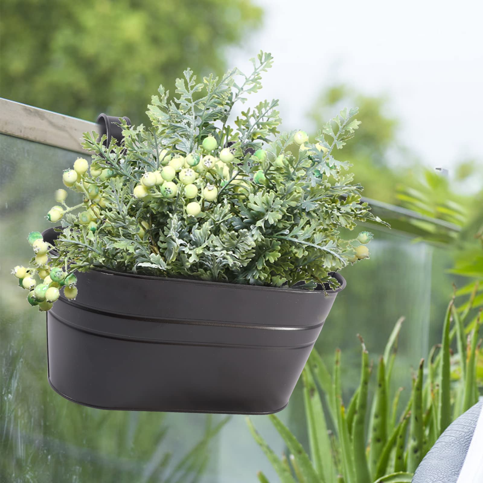 HowRU round hanging pot set suited for porches and windows